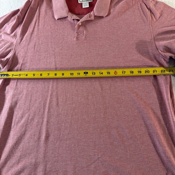 J.S.A. Bank 1905 Polo Shirt XXL Red Tailored Fit 100% Cotton Short Sleeve - Picture 4 of 7